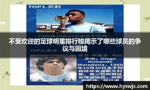不受欢迎的足球明星排行榜揭示了哪些球员的争议与困境